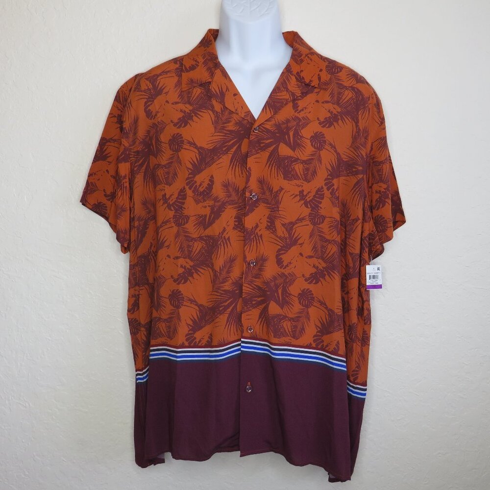 International‎ Concepts* Men's Short Sleeve Button Down Straight Hem Shirt~ XXL